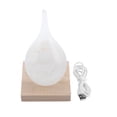 thumbnail image 2 of Glass Drop shaped  Bottle Desktop Weather Station Predictor with LED Wooden Base M, 2 of 7
