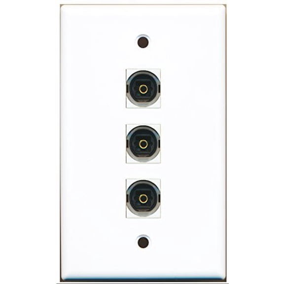 RiteAV - 3 Port Toslink Wall Plate