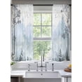 thumbnail image 2 of Foggy Forest Sheer Curtains 72 Inch Length 2 Panels Set, Vintage Mountain Botanical Voile Window Treatment Rod Pocket Curtains Sheers Drapes for Bedroom/Living Room/Kitchen 52"x72"x2, 2 of 7