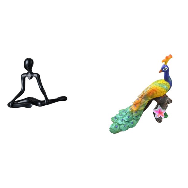 Figura de escritorio,Escultura abstracta de pensador para decoración de oficina y hogar.,Estatua del pavo real,Estatua de pavo real,adorno de escritorio creativo y divertido,Escultura
