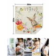 thumbnail image 4 of Bunny Easter Cloth Napkins Set of 4 Reusable Dinner Napkins, Pastoral Spring Floral Elegant Cocktail Napkin Washable Table Napkins for Wedding/Holiday Party/Baby Shower 20"x20", 4 of 7