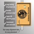 thumbnail image 3 of Mexican Express Credit Card Skin - Gold or Silver Aztec Warrior Design - Sticker Decal Cover Wrap 3-Pack - CCS029 (Gold), 3 of 7