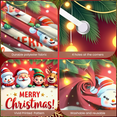 thumbnail image 7 of Colorful Design Merry Christmas Banner Cute Characters Celebration Party Decor for Holiday Events Family Gatherings Kids Parties, 7 of 7