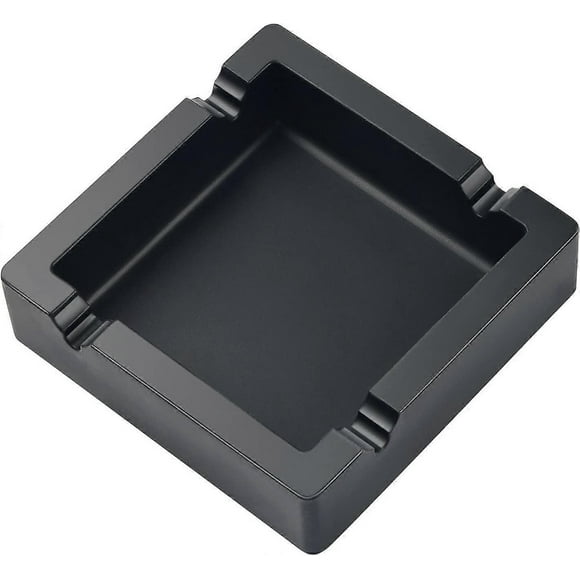 Cigar Ashtray Big Ashtrays for Cigarettes Outdoors Large Black 4 Dual-use Rest Unbreakable Silicone