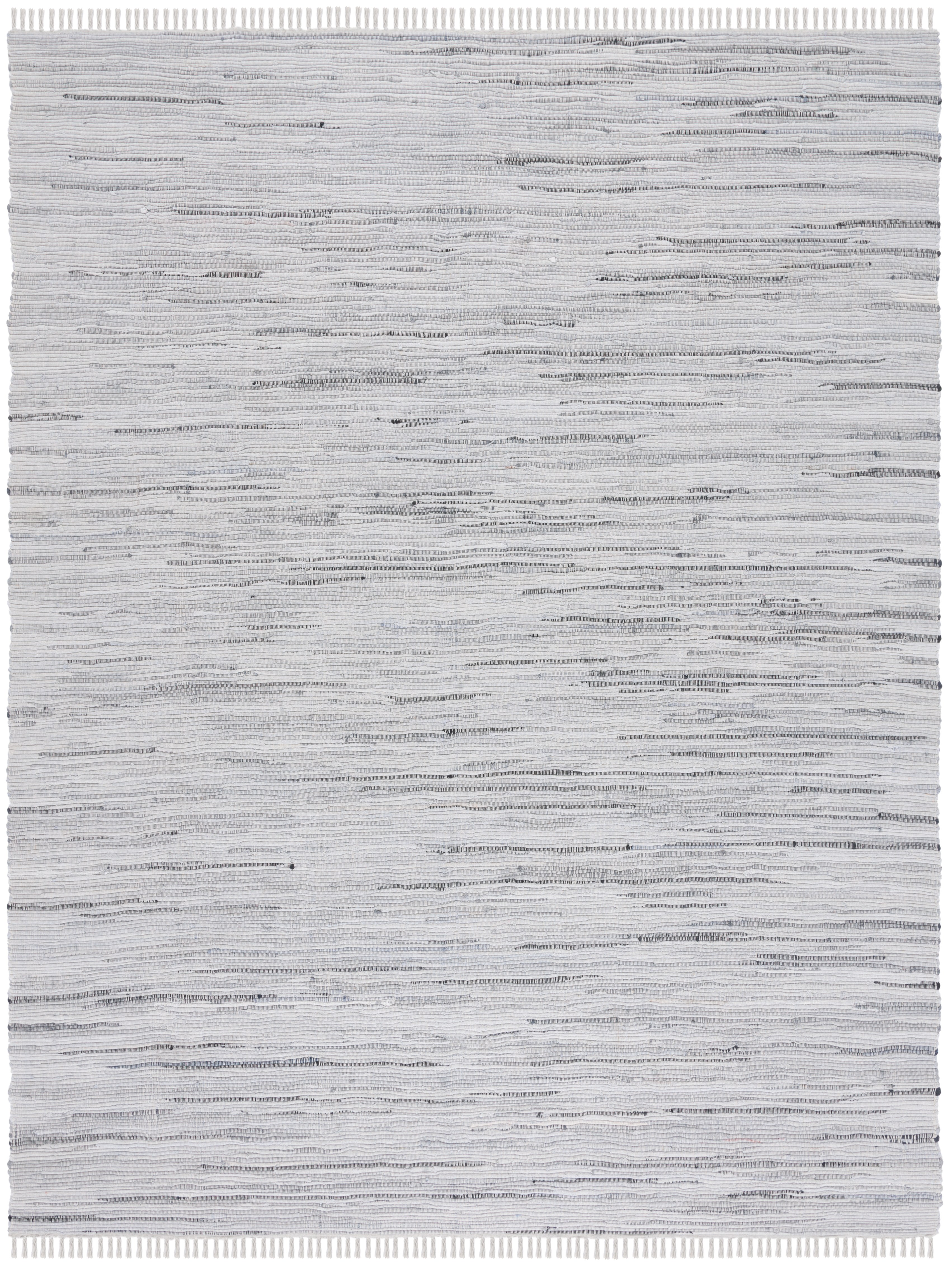 SAFAVIEH Rag Robynne Striped Cotton Area Rug, Grey, 8' x 10'