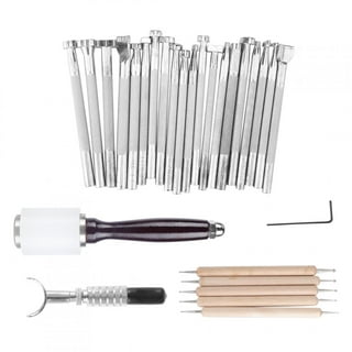 28pcs Craft Leather Tools Set DIY Leather Hand Working Tool Kit for Sewing Stiching Carving Printing Cutting Professional Leathercraft Accessories