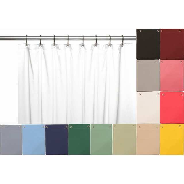 10 Mil Heavy Duty Vinyl Shower Curtain Liner with Metal Grommets size ...