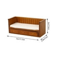 thumbnail image 7 of Joernso Miniature Single Bed for Dolls 1:12 Doll House Furniture Retro Wooden Mini Single Bed with 3 Drawers Model for Doll House Bedroom Decor, 7 of 7