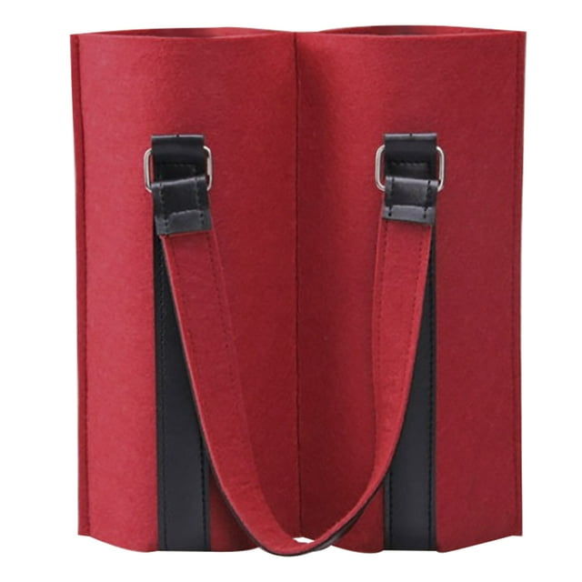 SHISUYAN 1 Pce Sac à Vin Rouge en Feutre Multi-bouteilles Sacs à Vin Pochettes à Bouteilles Sacs Cadeaux Réutilisables