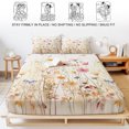 thumbnail image 5 of Twin Sze Fitted Sheet Set - Colorful Wildflower 2 Piece Bedding Sets 16" Deep Pocket Fitted Sheet with 1 Pillowcase, Botanical Vintage Floral Country Retro Brushed Microfiber Hotel Luxury Bed Sheets, 5 of 9