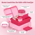 thumbnail image 3 of Bento Lunch Box Set for Kids with 9.5oz Soup Thermo Leak-Proof Lunch Food Container with Insulated Hot Food Jar for Kid Toddler Girls Boys Teens to School,Travel, 3 of 8