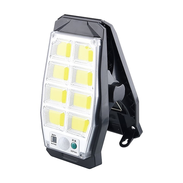 Luces solares para exteriores, luces de clip de alto brillo para patio, luces de pared con sensor para balcones y camping.