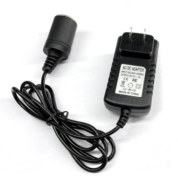 Zootealy Car Power Inverter Adapter Cigarette Lighter Socket Voltage Converter US Plug Black 12V DC 2A 24W