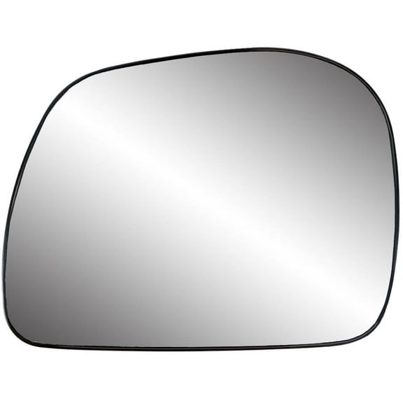 88191 - Fit System Driver Side Non-heated Mirror Glass w/ backing plate, Ford Excursion 00-05, F250, 350, 450, 550 Super Duty Pick-Up 99-10, 6 7/8" x 9 1/16" x 9 7/8" (paddle type, w/o turn signal )