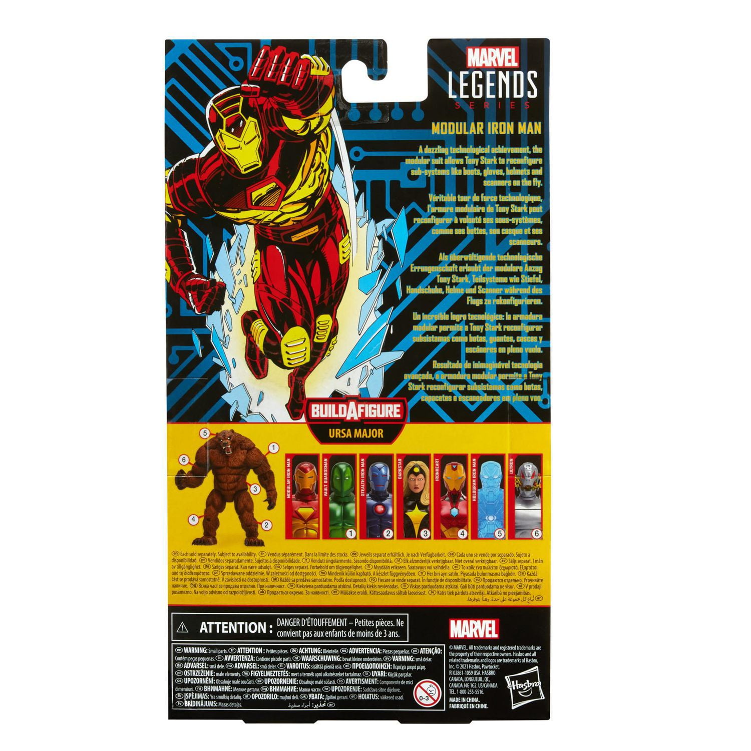 Hasbro Marvel Legends Series 6-inch Modular Iron Man Action Figure Toy, Includes 4 Accessories and 1 Build-A-Figure Part