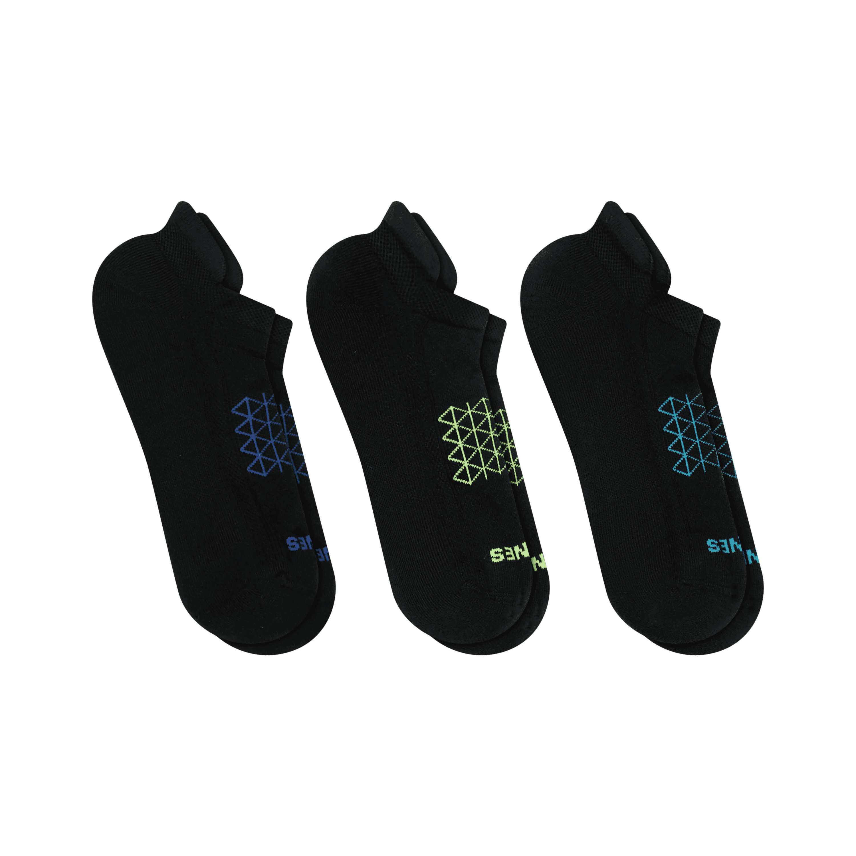 Hanes Mens No-Show Socks Value Pack, 3-Pack, Absolute Run No-Show Socks with Heel-Shield Tab, Moisture-Wicking