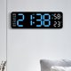 thumbnail image 3 of Bewildely Reloj de pared multifuncional ABS para sala de estar, 2 juegos de despertador, interruptor Celsius/Celsius 1. Visualización de la hora Decoración del hogar, 3 of 6