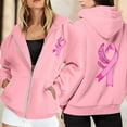 thumbnail image 2 of Shadoumai Womens Zip Up Hoodie Cancer Awareness Pullover Long Sleeve Casual Athletic Sweatshirt With Pocket Drawstring Fall Winter Jackets, 2 of 6