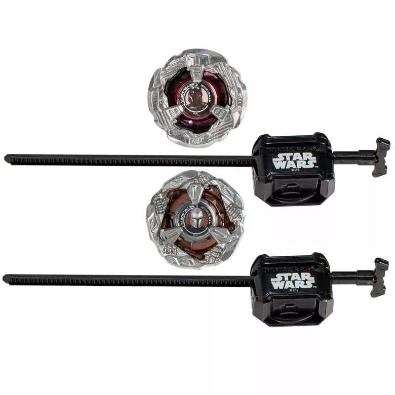Hasbro Beyblade X Star Wars The Mandalorian 3-60F Attack & Moff Gideon 3-80N Defense Right-Spin Tops Multi-Pack, Metallic Black