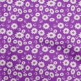 thumbnail image 1 of oneOone Cotton Poplin Purple Fabric Kids Floral Craft Projects Decor Fabric Printed By The Yard 56 Inch Wide, 1 of 4