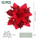 thumbnail image 2 of BESTYASH 12Ud Flores Decorativas Rojas Para Manualidades Y Fiestas Navideñas Con Clips Y Incluidos, 2 of 6