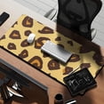 thumbnail image 2 of Long Mouse Pads for Desk,Yellow and Brown Of Leopard Print Desk Mats on Top Of Desks, Desk Mouse Pad Extra Large with 3mm Non-Slip Base and Stitched Edge for Gaming,Office,Work,Home 35.4"x15.7", 2 of 6