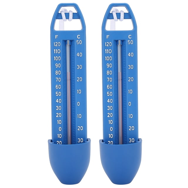 Thermomètre Flottant pour Piscine SPA Sauna Source Chaude 2 Pcs 16.5x3.7cm