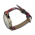 thumbnail image 4 of Rainbow Pattern Watch, Multicolour Bohemian Style Brass PU Leather Button Battery Women Hippie Watch for Birthday Gifting, 4 of 7
