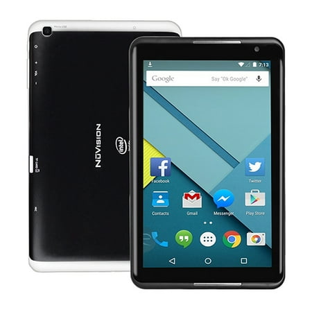 NuVision 8" IPS 16GB Android 5.0 WiFi Tablet, Intel Quad Core Processor - Black