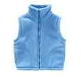 thumbnail image 2 of Cxenplz Baby Toddler Girls Boys Winter Waistcoat Jacket Clothes 3-12 Years Old Children Fashion Fleece Vest Coat, 2 of 5