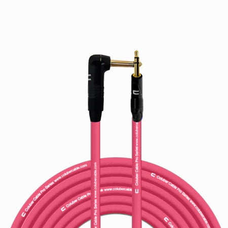Coluber Cable - Right Angle 1/4" TS to 3.5 TRS Male - Pro Audio Connector