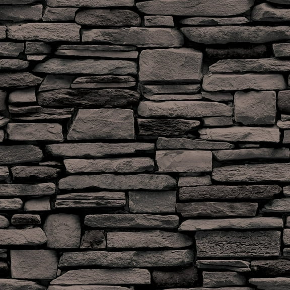 Tempaper Stone Slate Peel and Stick Wallpaper, 20.5" x 16.5'
