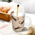 thumbnail image 3 of Disketp Leopard Print Large Coffee Mug with Handle Tea Cup Novelty Coffee Cup for Men Women Office Work, 3 of 6