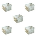 thumbnail image 3 of Destyer Cotton Linen Desktop Storage Basket Sundries Storage Box Space-Saving Bag Organizer, Blue No.02 5PCS, 3 of 6