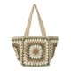 thumbnail image 1 of Bolso de playa con cordón de papel de crochet, informal, de un solo hombro, para viajes y uso diario. Verde, 1 of 9