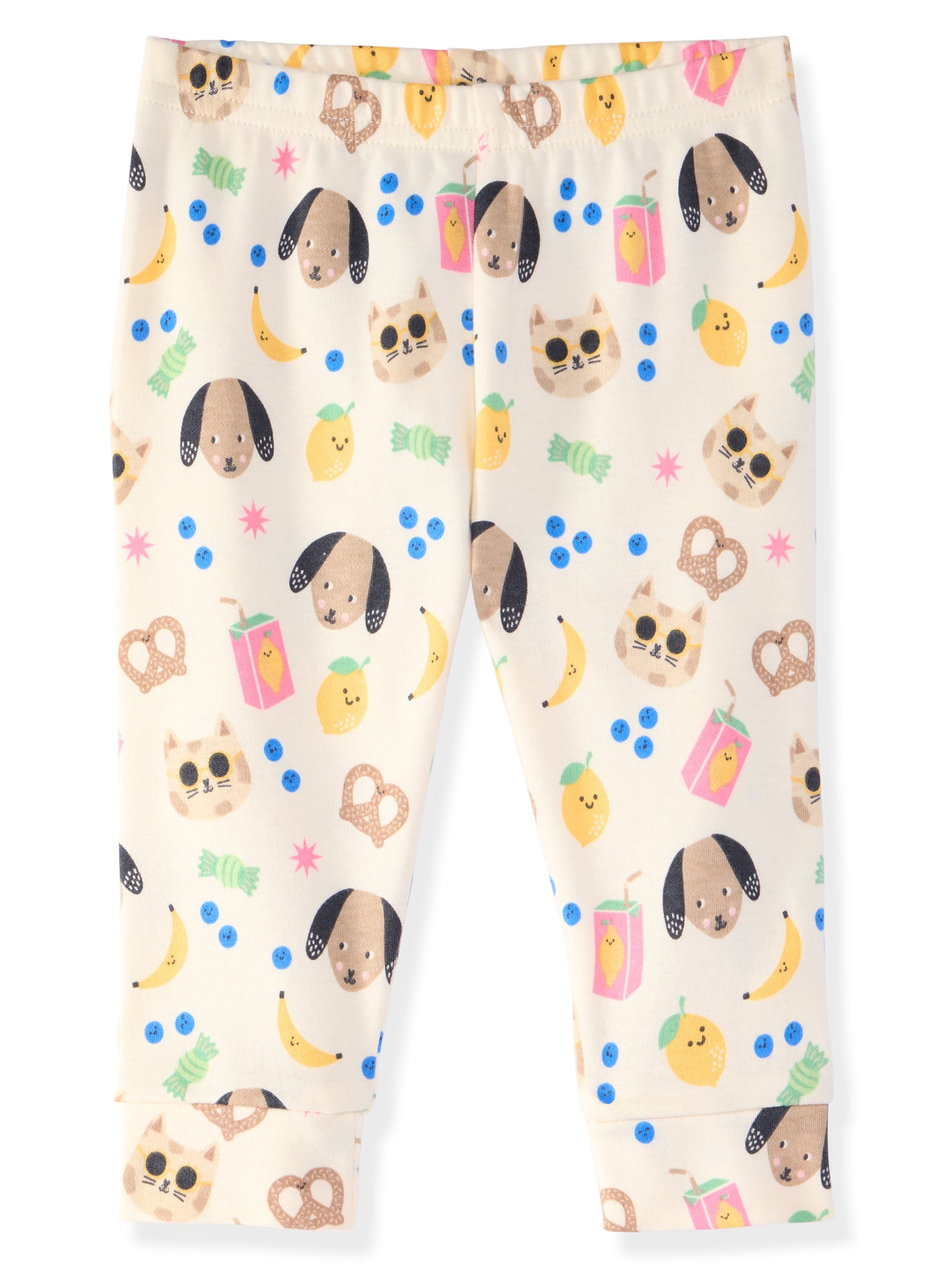 Garanimals Newborn & Baby Girl Cotton Joggers, Solids & Prints, 4-Pack, Sizes 0 - 24M