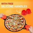 thumbnail image 3 of NutriChef 14" Rond Pré-Assaisonné Moule à Pizza en Fonte, 3 of 7