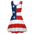 thumbnail image 5 of 2024 Gift Clothes Summer Hot Dress Skate Wear Street Sleeveless Women Dresses Kawaii Stripe Red Blue July of 4th Dress Flag American, 5 of 7