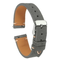 Uxcell Suede Leather Strap Watch Bands Quick Release 16mm Vintage Watch Straps Classic Watchband Dark Grey