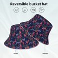 thumbnail image 2 of Salouo Flowers And Humming Bird Print Unisex Bucket Hat, Outdoor Summer Beach Fishing Sun Hat Fun Outdoor Vacation Hat for Men Women Teens,Reversible Double-Side-Wear, 2 of 6