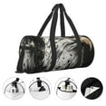 thumbnail image 3 of KLL Ink Style Bald Eagle Duffle Bag For Men Women Sport Gym Fitness Tote Travel Training Workout Basketball Football Weekender, 3 of 6