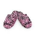 thumbnail image 2 of POLERO House Slippers for Women Comfortable Arch Support Indoor Slippers Open Toe Soft Bedroom Shoes Leopard Pink Print, Size 4.5-5.5, 2 of 7
