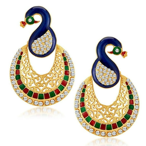 Crunchy Fashion Bollywood Style Traditional Indian Jewelry Jhumki Jhumka Earrings for Women