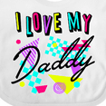 thumbnail image 4 of Inktastic I Love My Daddy 80s Retro Style Boys or Girls Baby Bib, 4 of 4