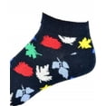 thumbnail image 2 of Sierra Socks Leaf Pattern Ankle Cotton Socks (Shoe Size: 9-12, Navy), 2 of 4