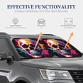 thumbnail image 3 of Kdxio Colorful Skull Print 2-Piece Sun Shade Front Windshield - Foldable Car Front Window Sunshades for Most Sedans SUV Truck, 3 of 6