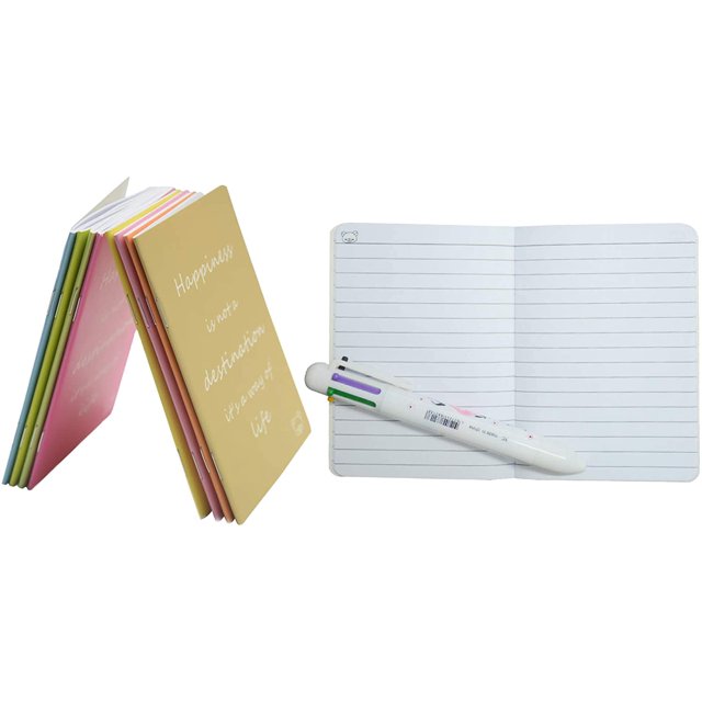Juego de cuadernos de bolsillo Yansanido (3.5"x5") La felicidad no es un destino, es una forma de vida-Mini cuadernos de notas (12)