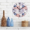 thumbnail image 3 of SKYSONIC USA Flag Firework Wall Clock 10 Inch Silent Non Ticking Round Clock Oil Painting Clock Easy to Read Clock for Living Room Bedroom Bathroom Home Decor, 3 of 7