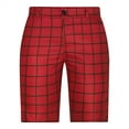 thumbnail image 5 of COSFO Comfort Waist Men Shorts Red Plaid Board Casual Shorts Beach Loose Shorts, 5 of 6