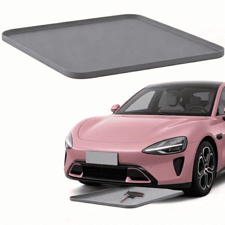 Oil Drain Pan, Large Silicone Drip Tray for Under Car, 27x27 Inch Spill Containment and Automotive Maintenance